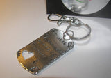 I will love you always and forever, custom handstamped key ring , personalized key chain , handstamped jewelry , wedding gift for her