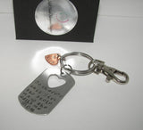 There's this girl who stole my heart she calls me mom , custom personalized  Hand stamped keychain, gift for mom from kids