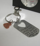 There's this girl who stole my heart she calls me mom , custom personalized  Hand stamped keychain, gift for mom from kids