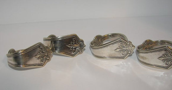 vintage  silver ware napkin rings