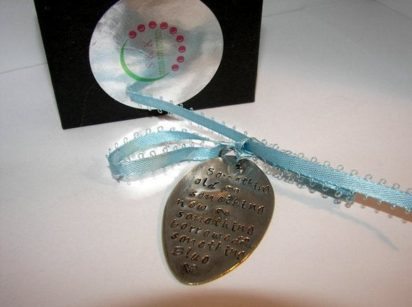 something old something new, custom wedding bouquet charms, personalize hand stamped gift for the bride