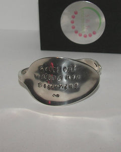 spoon bracelet made with  your custom wording . 