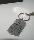 Blended Family Gift, Today I tell Your Mom / Dad I Do, Son of the Bride/ , Step son Gift, handstamped keychain, handstamped jewelry,