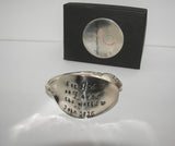 For God so loved the world bracelet made from vintage silver ware