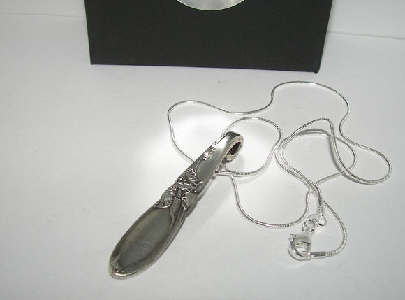 Vintage silverware spoon necklace, custom personalized hand stamped  silverware jewely, Recycled spoon silverware jewelry