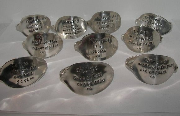 set of 6 vintage silverware napkin ring , Custom table setting decor, personalized dining table decor