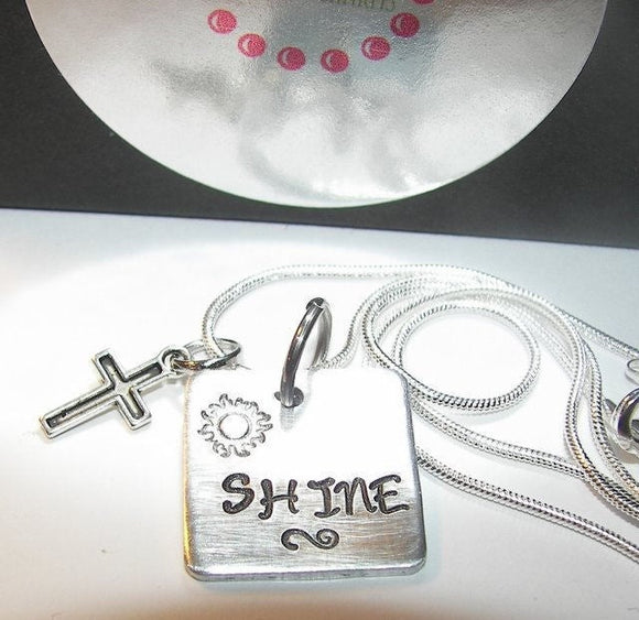 Shine on Faith jewelry  Hand stamped personalized jewelry, custom  mothers necklace, inspirational mommy necklace handstamped jewelry