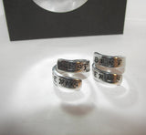Best friends pewter rings, wrap ring, stamped girlfriend rings, going away gift for friend, stocking stuffer gifts, gifts for sisters
