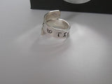 Pewter kids name wrap ring, custom personalized jewelry ,hand stamped jewelry ring for mom, Anniversary gift for mom, handstamped jewelry