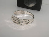 I'm dreaming of a white Christmas vintage  silverware cuff, personalized hand stamped cuff bracelet, custom spoon jewelry