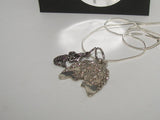 Vintage silverware mermaid tail necklace, custom silverware jewely, Recycled spoon silverware jewelry,mermaid jewelry