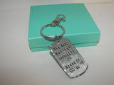 pewter keychain, hand stamped jewelry , handstamped jewelry  gift for granddaddy , pa pa bear gift for dad,   personalized keychain