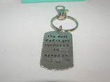 pewter keychain, hand stamped jewelry , handstamped jewelry  gift for granddaddy , pa pa bear gift for dad,   personalized keychain