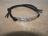 Trust the journey , Personalized bracelet , my word bracelet, inspirational bar bracelet for her, mens bar bracelet, couple giftt