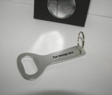 Personalized it keyring bottle opener, custom gift for him, gift for beer lover, gift with your wording, valentines gifts for him