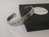 personalized Sterling  This too shall pass custom hand stamped cuff bracelet, personalized mom jewelry