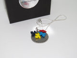 Hand stamped Autism awareness jewelry, personalized Autism necklace with kids name for mom, custom autism necklace, handstamped jewelry