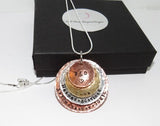 personalized 3 layer Mothers Necklace with kids Names , Custom hand stamped Mother Jewelry , 3 Layered mommy necklace