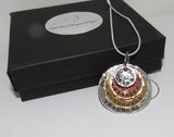 personalized 3 layer Mothers Necklace with kids Names , Custom hand stamped Mother Jewelry , 3 Layered mommy necklace