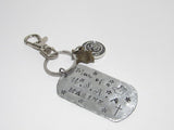 Military mom keychain, Military wife gift, Army mom gift, Marine mom gift,  Airforce mom, Navy mom, coast quard mom, custom stamped keychain
