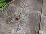 My Hero wears a badge, Deputy wife necklace, gift for law enforcement wife, wife of a deputy gift, blue line support jewelry