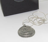 3 layer pewter  mothers necklace with kids names, grandmothers necklace , custom hand stamped jewelry , personalized jewelry