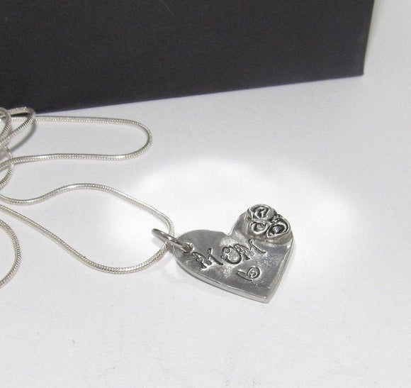 Personalized mom necklace , Pewter Mimi charm necklace, mothers jewelry, custom hand stamped jewelry gift for grandma