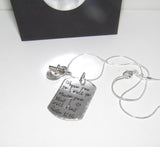 personalized Ruth 1:13, mommy necklace where you go I will go . Personalized hand stamped jewelry. Handstamped gift for her.