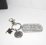 My hearts belongs to a soldier keychain, Military wife gift, Army wife gift, Marine wife gift,  custom stamped keychain