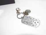 Military mom keychain, Military wife gift, Army mom gift, Marine mom gift,  Airforce mom, Navy mom, coast quard mom, custom stamped keychain