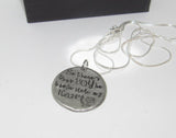 SoThere's This Boy Who Stole My Heart, pewter mom necklace with kids names, Personalized custom hand stamped jewelry gift for grandma