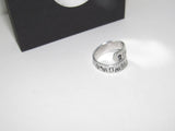 Cancer is tough but I am tougher wrap ring, Hand stamped jewelry for cancer awareness , cancer survior jewelry handstamped jewelry