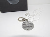 Our love story personalized Ring holder necklace , mother to be gift, hand stamped new mom or mommy  to be necklace handstamped jewelry
