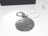 personalized Ring holder necklace , custom personalized mother to be gift, hand stamped new mom or mommy  to be necklace handstamped jewelry
