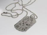 Boys personalized Kids name necklace , Personalized Hand stamped jewelry , Dog tag Name jewelry for boys, handstamped jewelry