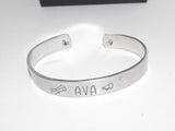 personalized pewter cuff bracelet with your wording , custom handstamped  jewelry, customized jewelry, handstamped jewelry