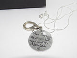 Our love story personalized Ring holder necklace , mother to be gift, hand stamped new mom or mommy  to be necklace handstamped jewelry