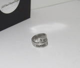 I am enough pewter wrap ring, daily inspiration rings, pewter wrap ring, stamped jewelry , personalized rings, custom rings