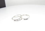 kids name stacking rings, silver stacking rings , Mother's stacking name rings, hand stamped personalized jewelry, handstamped jewelry