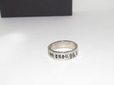 Personalized pewter stacking ring, initial ring for mom, kids name ring, custom hand stamped jewelry , handstamped jewelry