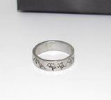 Personalized pewter stacking ring, initial ring for mom, kids name ring, custom hand stamped jewelry , handstamped jewelry