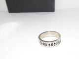I am enough sterling silver ring, daily inspiration rings, sterling band ring, stamped jewelry , personalized rings, custom rings