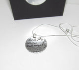 John 6 lord where shall we go necklace, Spiritual personalized jewelry for mom, Bible quote necklace, Mothers custom hand stamped jewelry