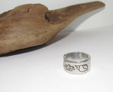 Beach view Personalized Adjustable stamped ring,  inspiration rings, adjustable silver ring, stamped jewelry, boho beachring