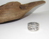 Beach view Personalized Adjustable stamped ring,  inspiration rings, adjustable silver ring, stamped jewelry, boho beachring
