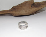 Beach view Personalized Adjustable stamped ring,  inspiration rings, adjustable silver ring, stamped jewelry, boho beachring