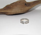 Moon and stars Personalized Adjustable stamped ring,  inspiration rings, adjustable silver ring, stamped jewelry, boho  moon ring