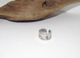 Mountain view Personalized Adjustable stamped ring,  inspiration rings, adjustable silver ring, stamped jewelry, boho mountain ring