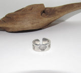 Beach view Personalized Adjustable stamped ring,  inspiration rings, adjustable silver ring, stamped jewelry, boho beachring