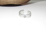 beach theme ring, Personalized Adjustable stamped ring, turtle lover stamped jewelry, boho beachring